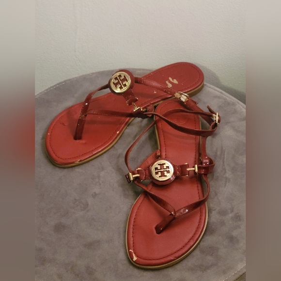 Tory Burch Ali Thong sandal Red size 9.5 - Picture 7 of 10